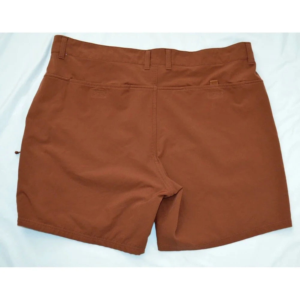 The North Face Rolling Sun Shorts Mens 40 7” Packable Flash Dry Rust Brown